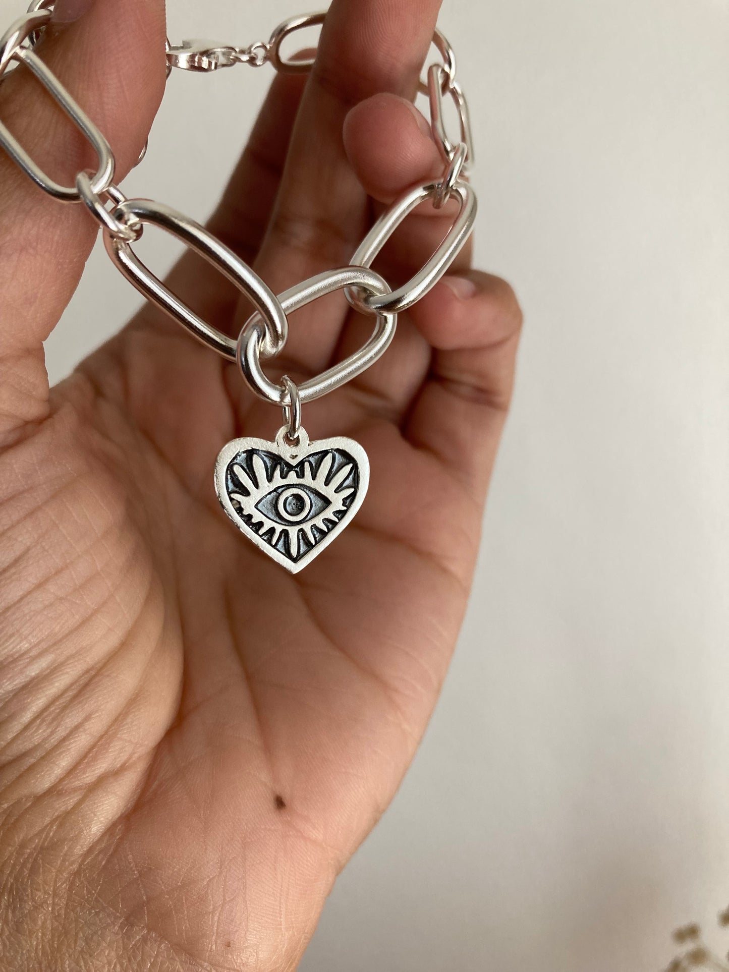 PULSERA CHUNKY CORAZÓN MIRÓN