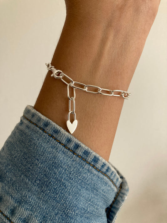 PULSERA CORAZÓN CANDADO