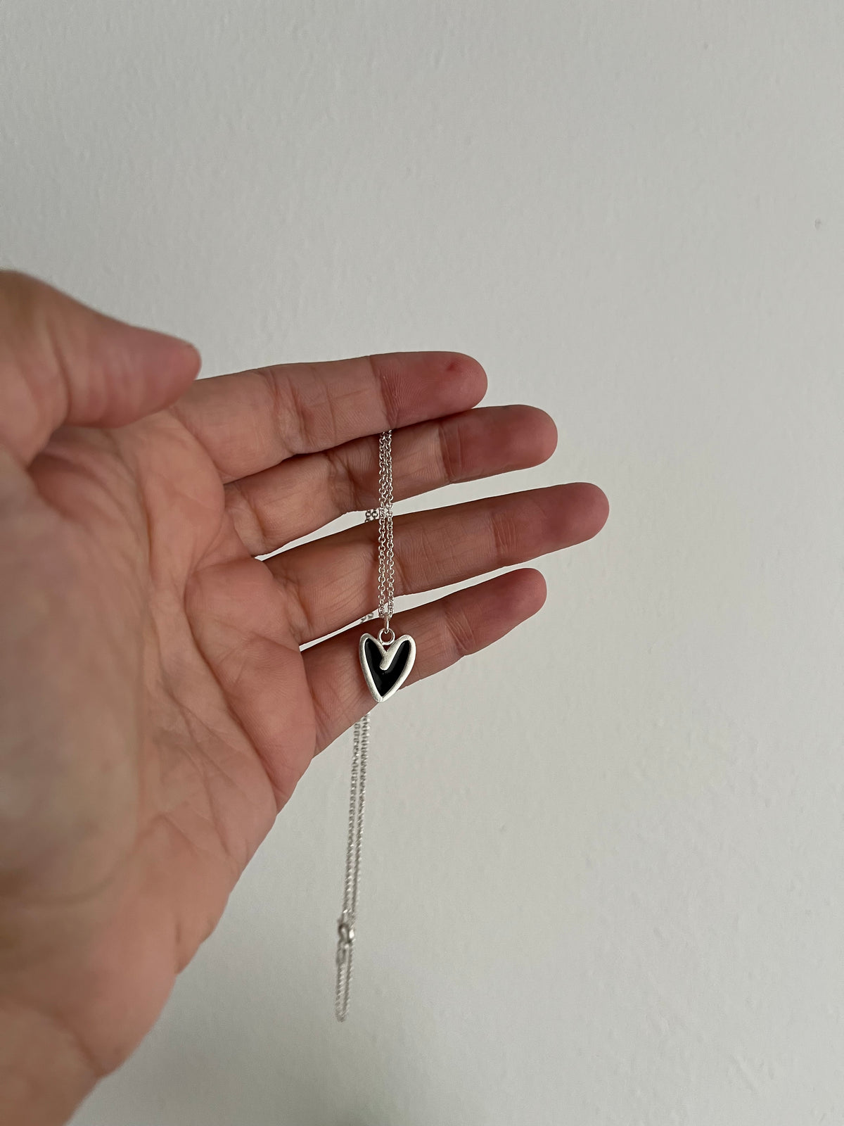 CADENA + CORAZÓN NEGRO