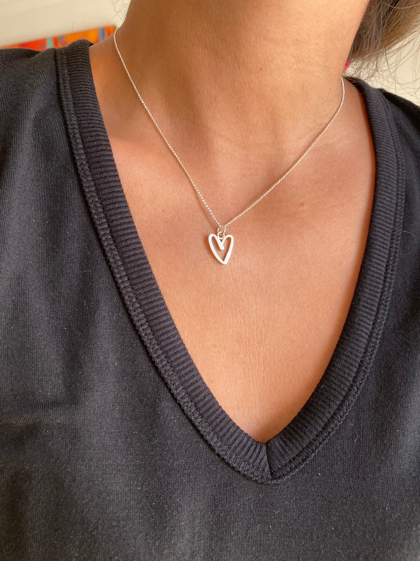 CADENA + CORAZÓN CALADO