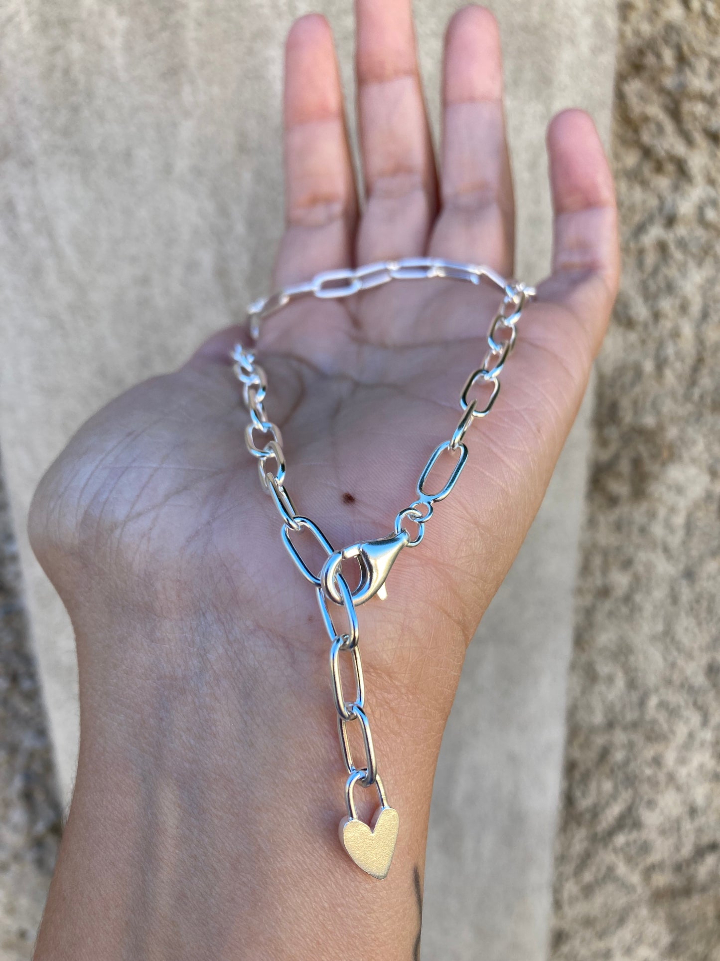 COLLAR CORAZÓN CANDADO