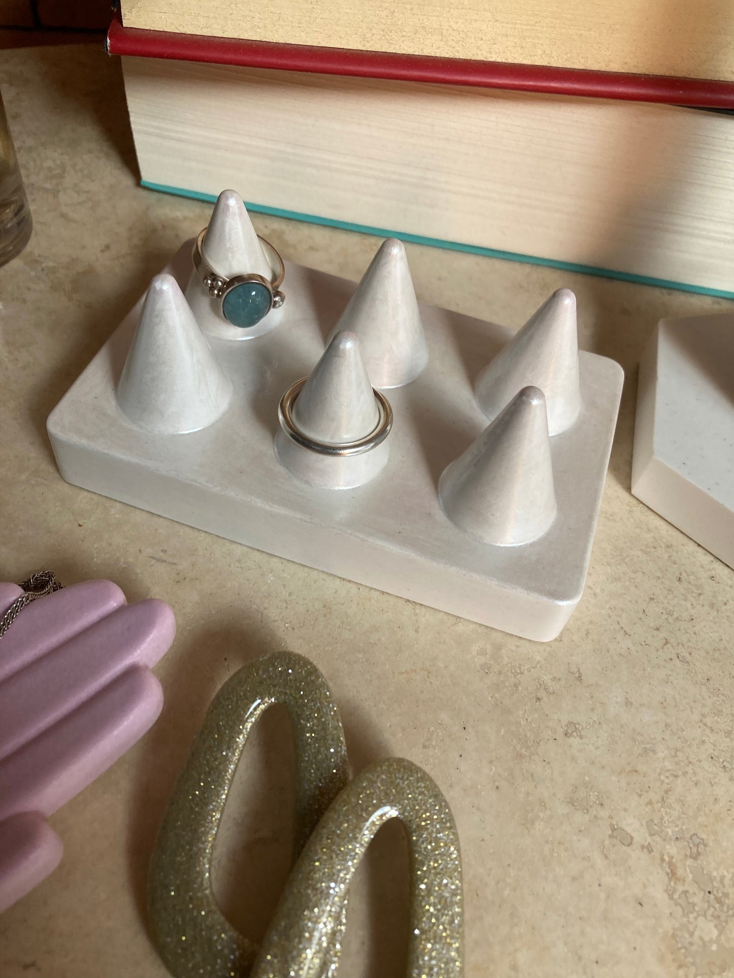 Rectángulo porta anillos