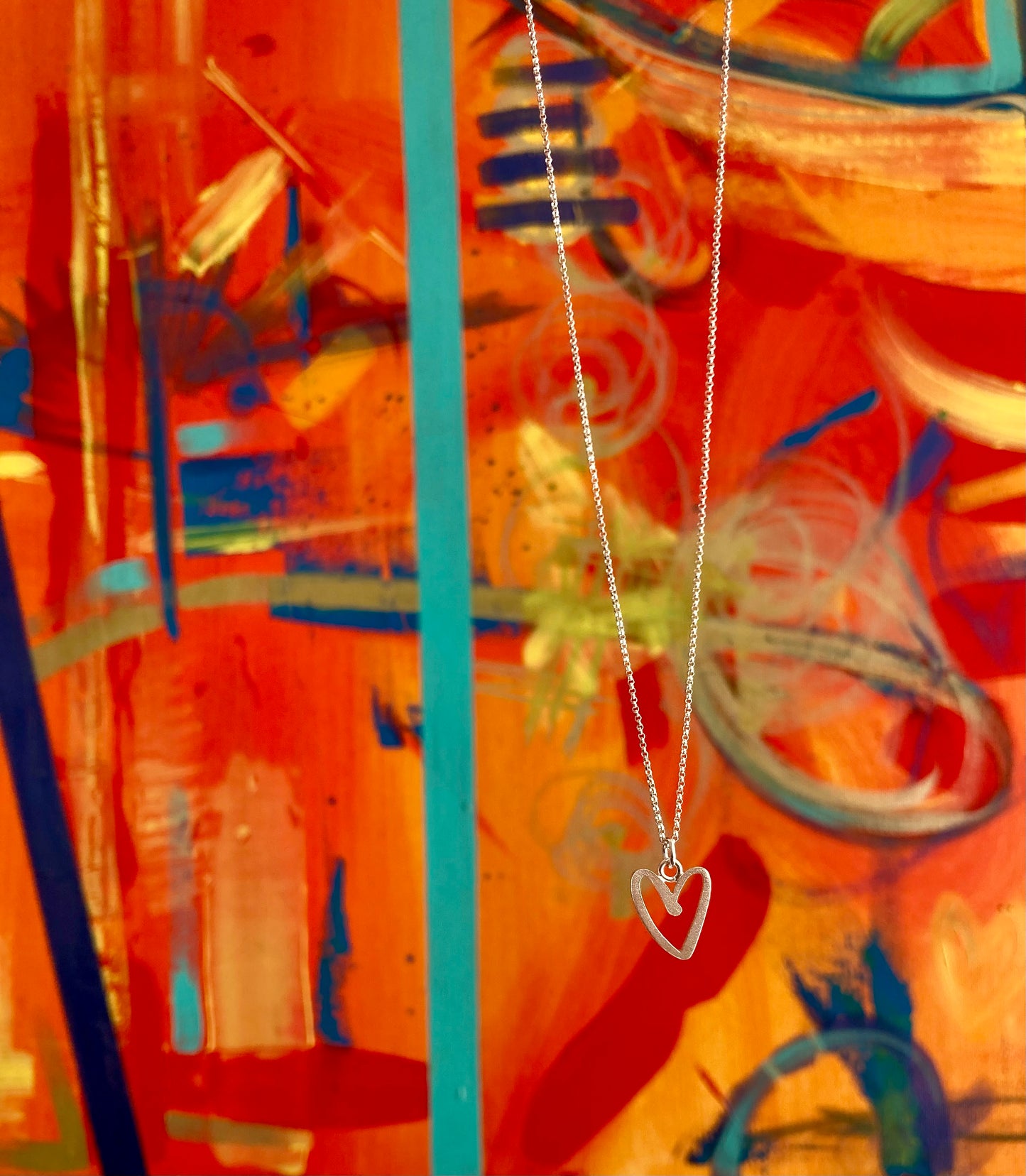 CADENA + CORAZÓN CALADO