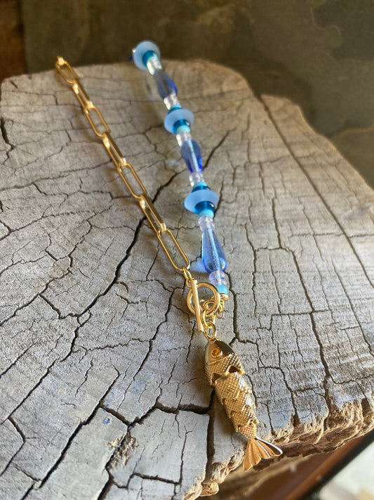 COLLAR PEZ CELESTE