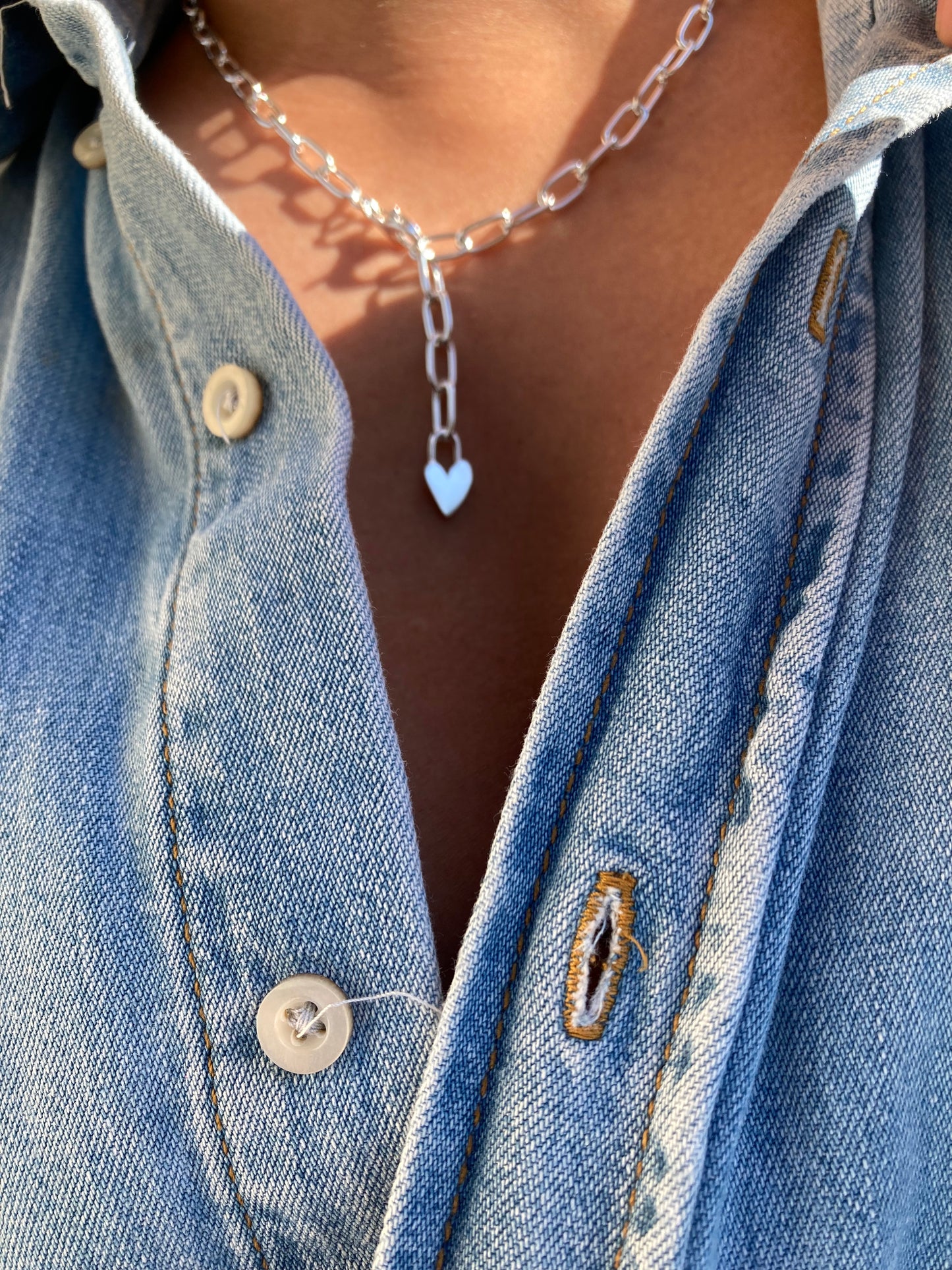 COLLAR CORAZÓN CANDADO