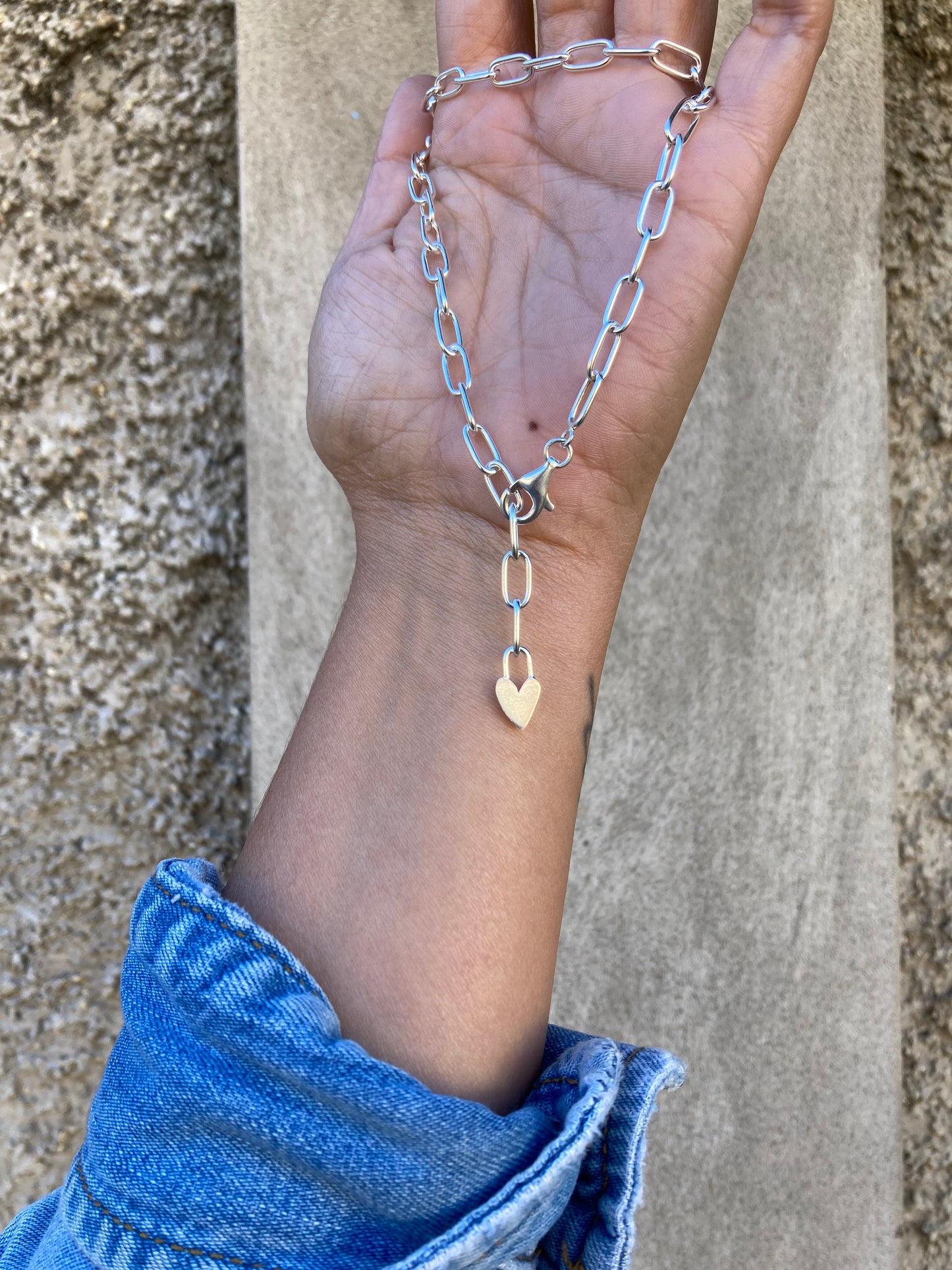 COLLAR CORAZÓN CANDADO