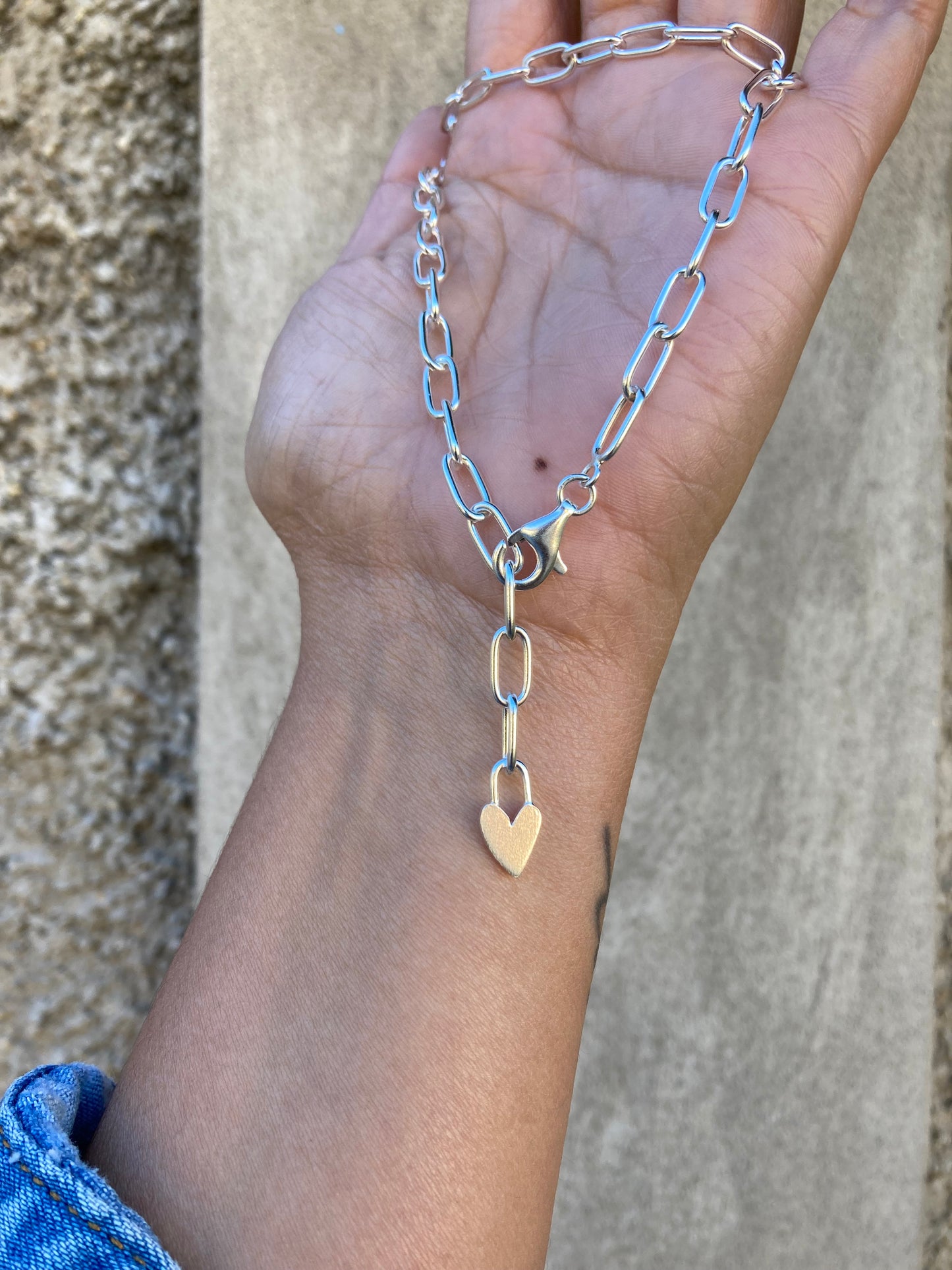 COLLAR CORAZÓN CANDADO